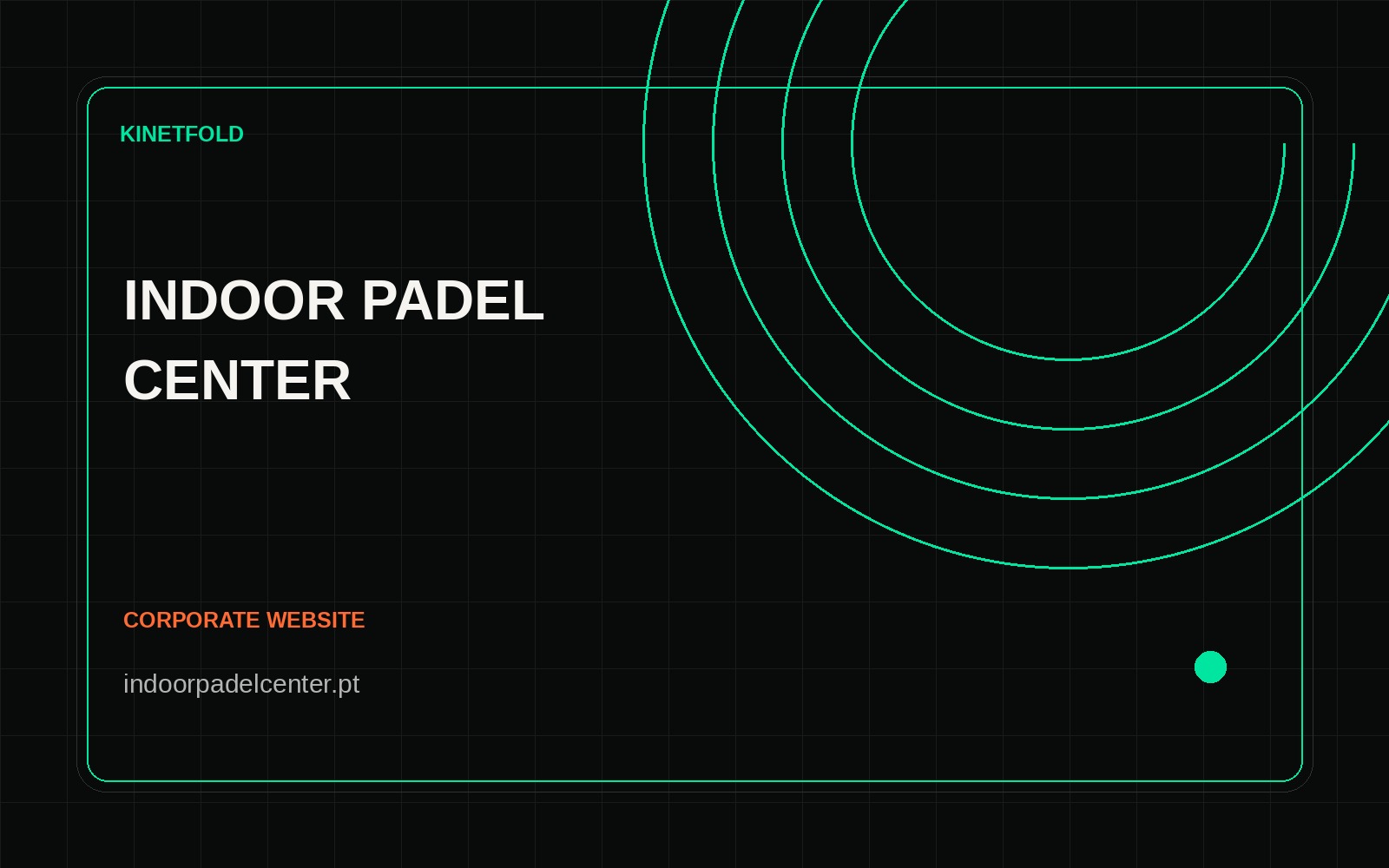 Indoor Padel Center website project by Kinetfold
