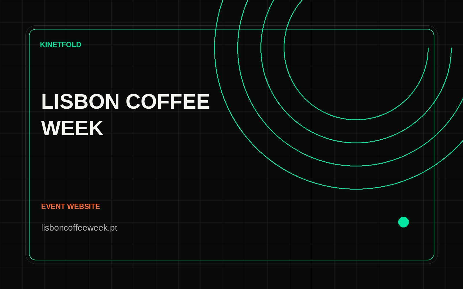 Projeto de website para Lisbon Coffee Week — Kinetfold
